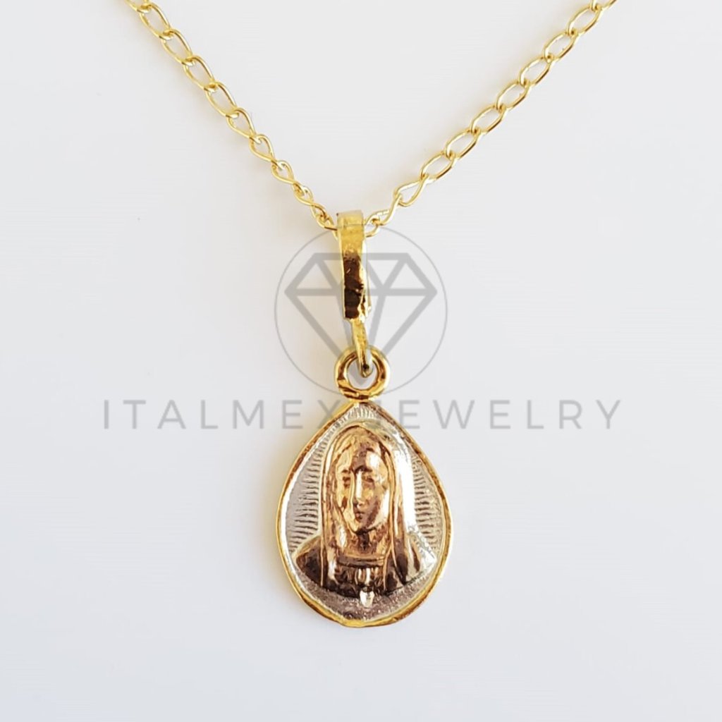 18k Gold Plated Virgin Drop Pendant & 22